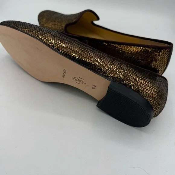 Cole Haan Womens Shoes Nike Air SABRINA bronze Sequin Slip On Loafers Size 10.5 - Picture 5 of 6